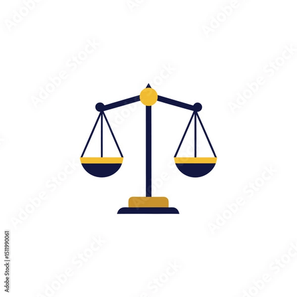Obraz Unbalanced Justice Scale Vector Illustration