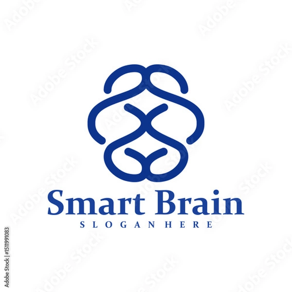 Obraz Brain logo design concept vector. Brain Care Logo Design Template. Creative Symbol. Icon