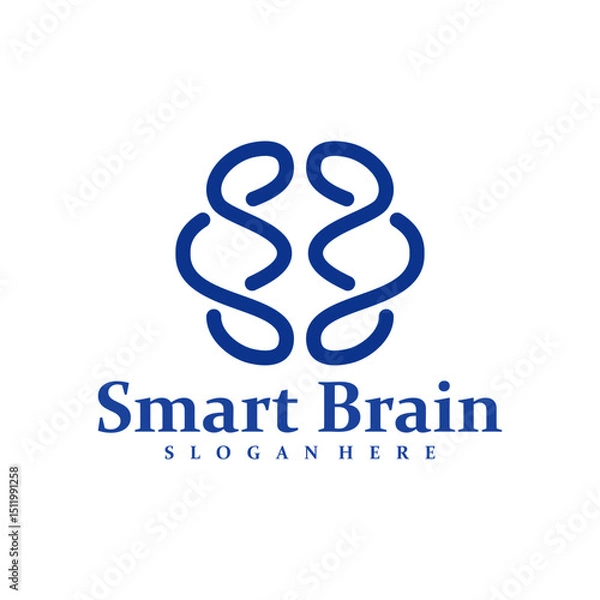 Obraz Brain logo design concept vector. Brain Care Logo Design Template. Creative Symbol. Icon