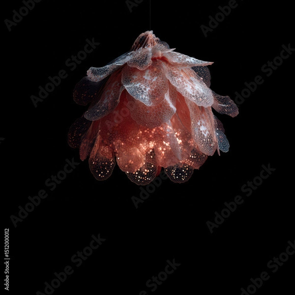 Fototapeta Unique lighting fixture resembling a flower bloom