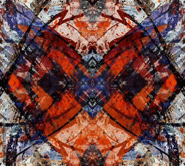 Fototapeta Vibrant Grunge Abstract Background Collection – Dirty, Textured, Colorful Paint Surfaces, Distressed Abstract Backgrounds – Messy, Colorful, Gritty Art Collection, Grunge Texture Pack for Creative Use
