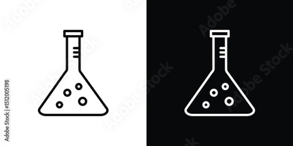 Fototapeta Beaker icon. Simple element illustration. outline and flat symbol design
