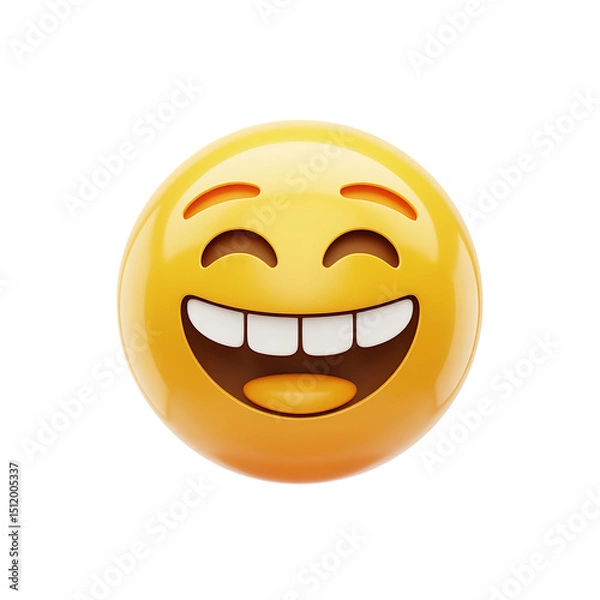 Fototapeta Smiley face hugging isolated