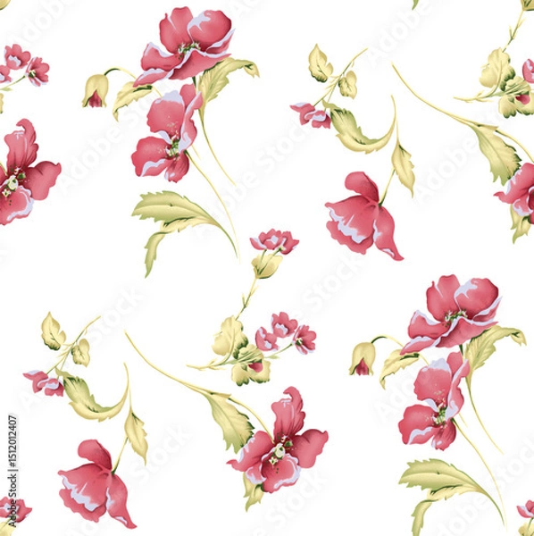 Fototapeta seamless floral pattern