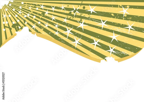 Obraz Vector grunge background with few star; clip-art