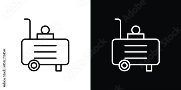 Fototapeta Compressor icon. Simple element illustration. outline and flat symbol design
