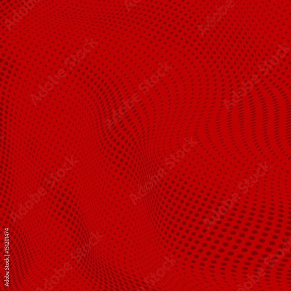 Fototapeta Red halftone background vector