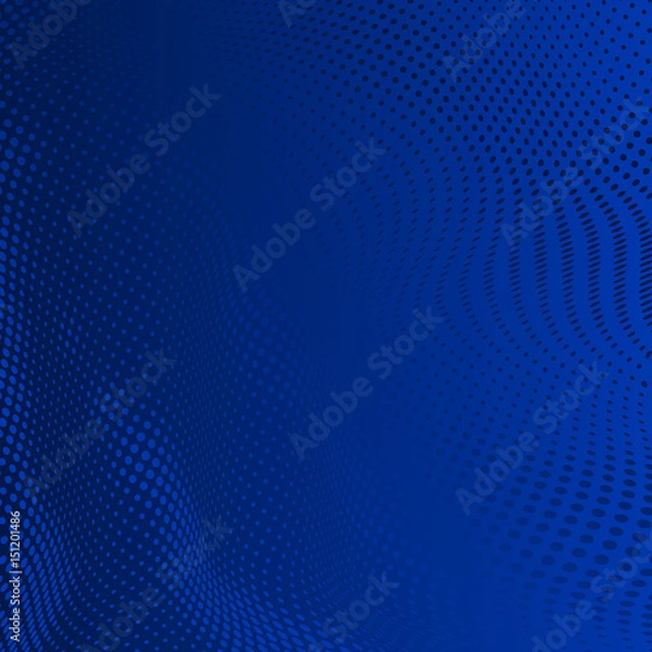 Obraz Blue halftone background vector