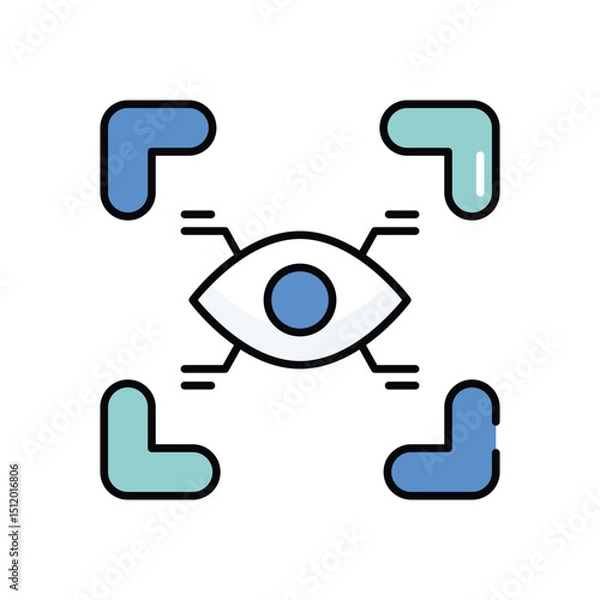 Obraz Eye Tracking vector icon stock illustration