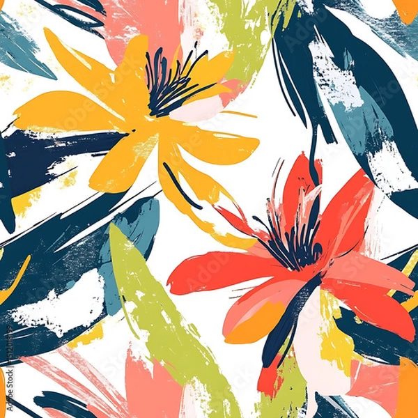 Obraz Elegant and Unique Floral Illustrations: Isolated Bouquets, Wreaths, and Botanical