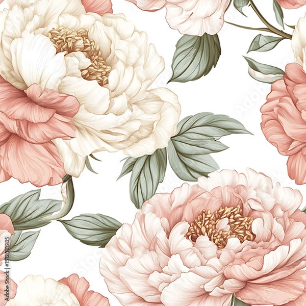 Obraz Elegant and Unique Floral Illustrations: Isolated Bouquets, Wreaths, and Botanical