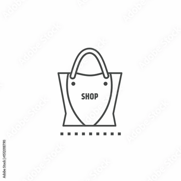 Fototapeta Shopping bag vector collection. Illustration design for business. Stock vector.