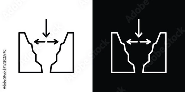 Obraz Gap icon. Simple element illustration. outline and flat symbol design