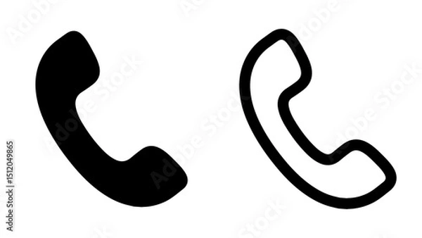Obraz Phone icon symbol. Telephone flat icon. Call line icon sign for web and mobile app. Contact us simple illustration
