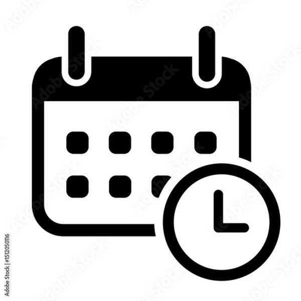 Obraz Calendar icon. Schedule flat symbol