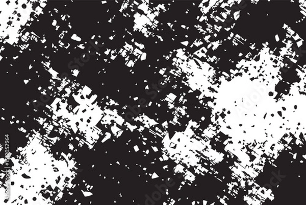 Fototapeta Black and white Grunge texture background. Distressed texture. Monochrome texture. 