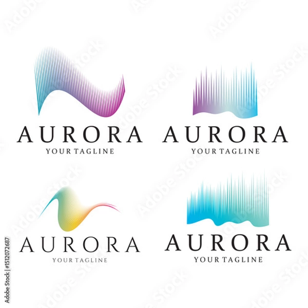 Obraz aurora logo design icon illustration vector template