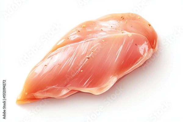Obraz Raw chicken breast or chicken fillet top view isolated on transparent background