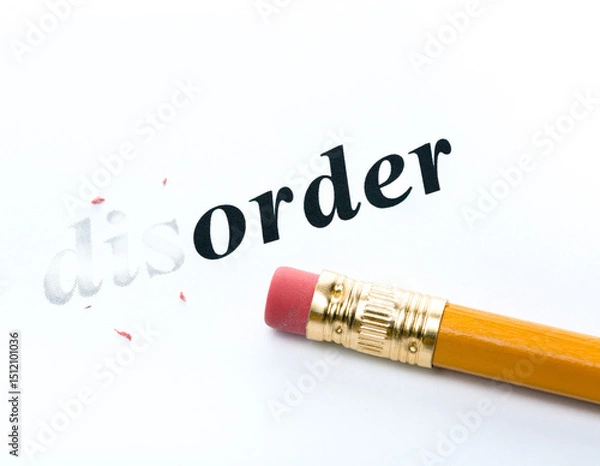Fototapeta Word disorder and order