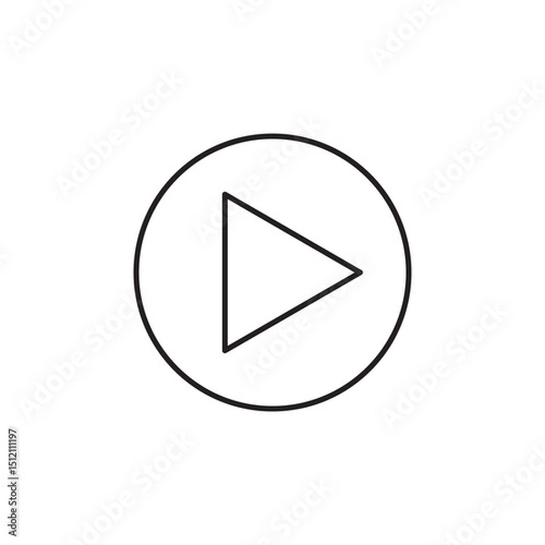 Obraz Editable audio play icon vector illustrator