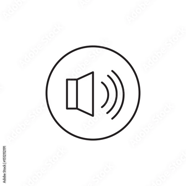 Fototapeta Volume up editable icon vector illustrator