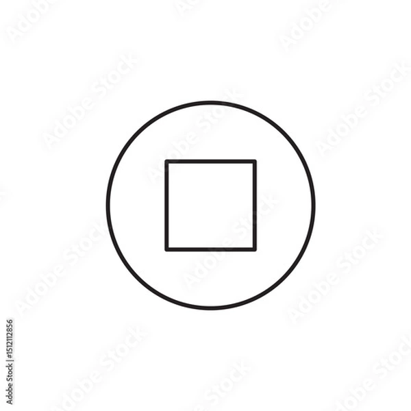 Fototapeta Stop music audio editable icon vector illustrator