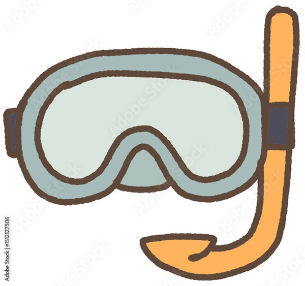 Obraz 물안경 수영 