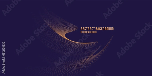 Fototapeta Beautiful background with abstract wavy lines. Minimalistic design for presentation. A spectacular simple illustration for advertising. A template for text placement.