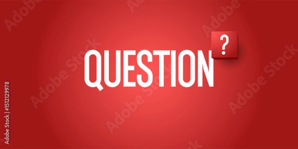 Obraz Help in solving the problem. A poster with question mark. A question that needs an answer. Elements for transmitting information. Modern graphics for design.