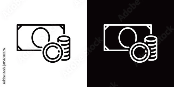 Obraz お金のラインアイコン