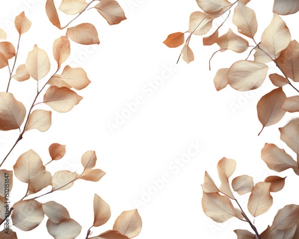 Obraz Dried leaves frame design
