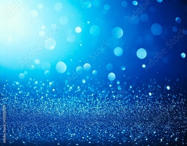 Obraz 幻想的で透明感のある青色グラデーションのミニマルイラスト