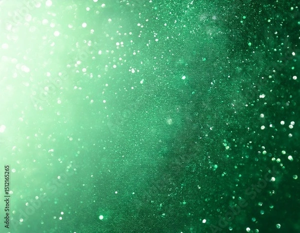 Obraz 柔光と控えめなきらめきで描かれた落ち着いたグリーン抽象背景
