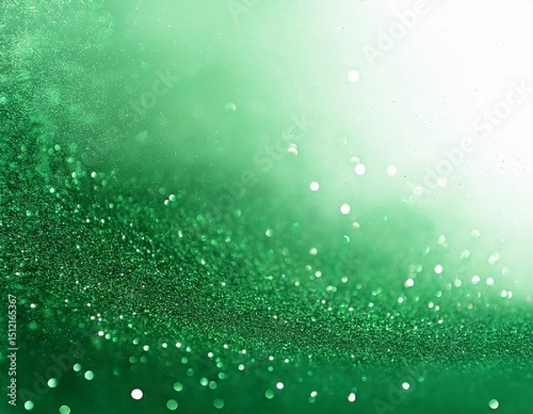 Obraz 柔光と控えめなきらめきで描かれた落ち着いたグリーン抽象背景