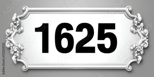 Fototapeta A single conversion rate number in bold font over blank space