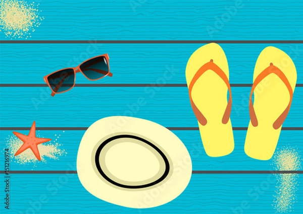 Obraz Vacances à la plage. Accessoires.