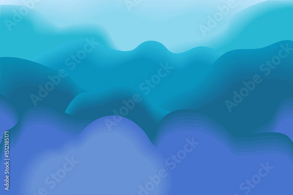 Obraz Cool Toned Abstract Mountain Landscape