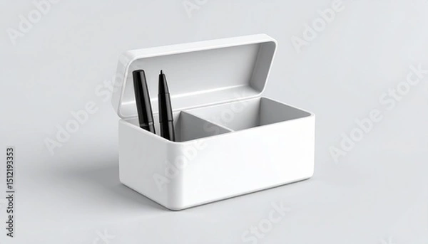 Fototapeta empty white box isolated