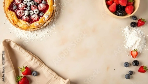 Obraz red berries on a plate
