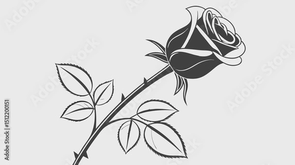 Obraz black and white flower