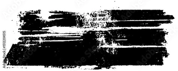 Fototapeta vector black line, grunge brush strokes ink paint isolated on white background. Free space for text