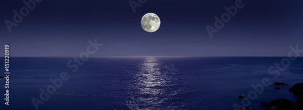 Fototapeta 昇る満月