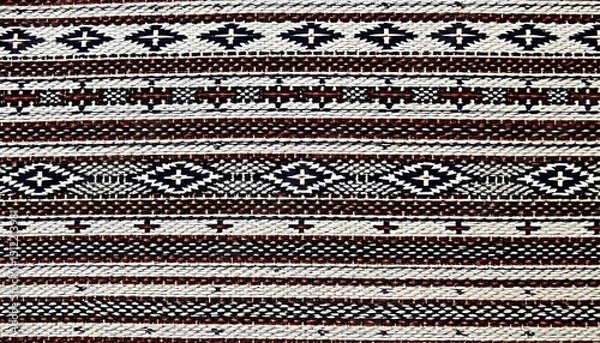 Fototapeta Native American Heritage Month, International Day of the World's Indigenous Peoples or Native American Day. Background, traditional colors.	Southwest western design style in a seamless repeat pattern.