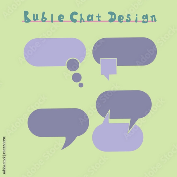Fototapeta Bubble chat design set vector illustration