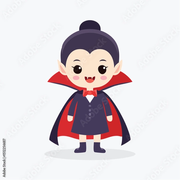 Obraz Cute Vampire Icon – Minimal Halloween Character