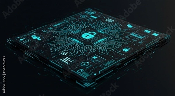 Fototapeta A smart AI-powered cybersecurity framework designed for real-time detection and neutralization of digital threats across systems