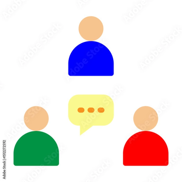 Obraz Collaboration Vector Flat Icon Design