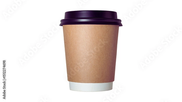 Obraz Cup of coffee isolated on white background