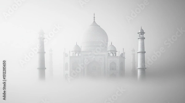 Fototapeta Misty Taj Mahal