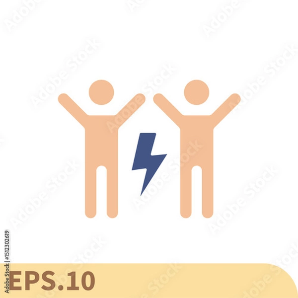 Fototapeta conflict icons  symbol vector elements for infographic web